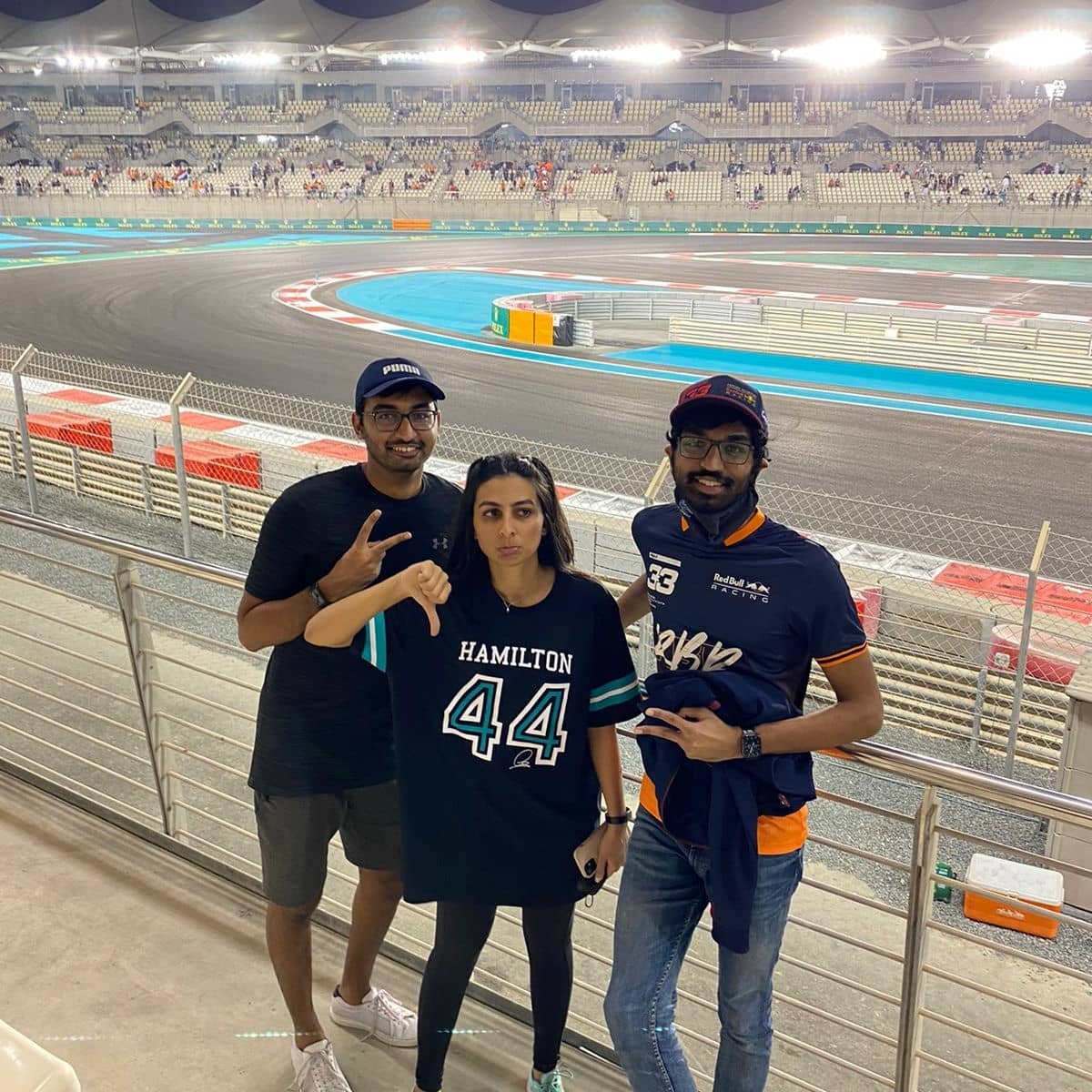 Aazim at a Formula 1 race