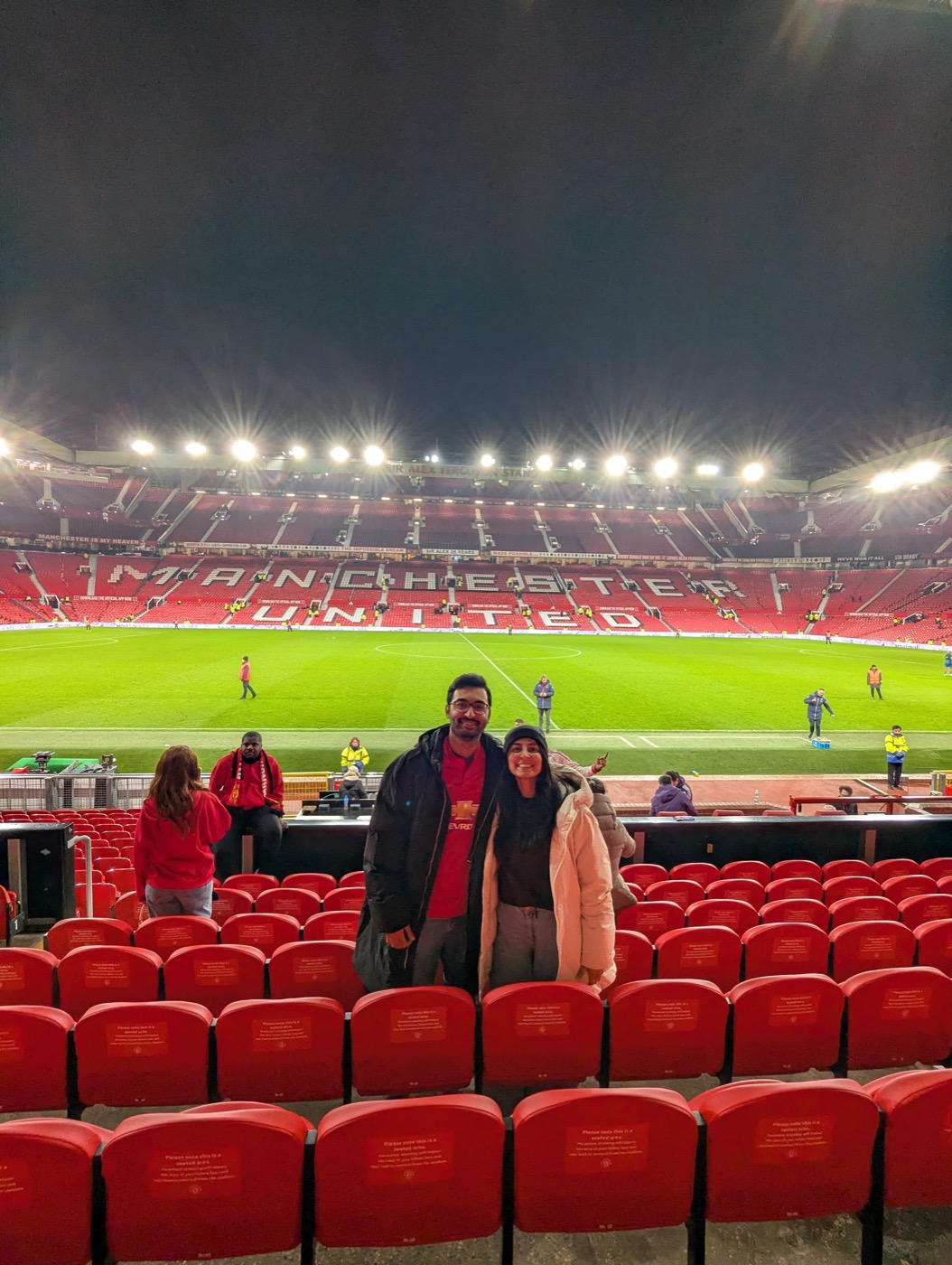 Aazim at a football match